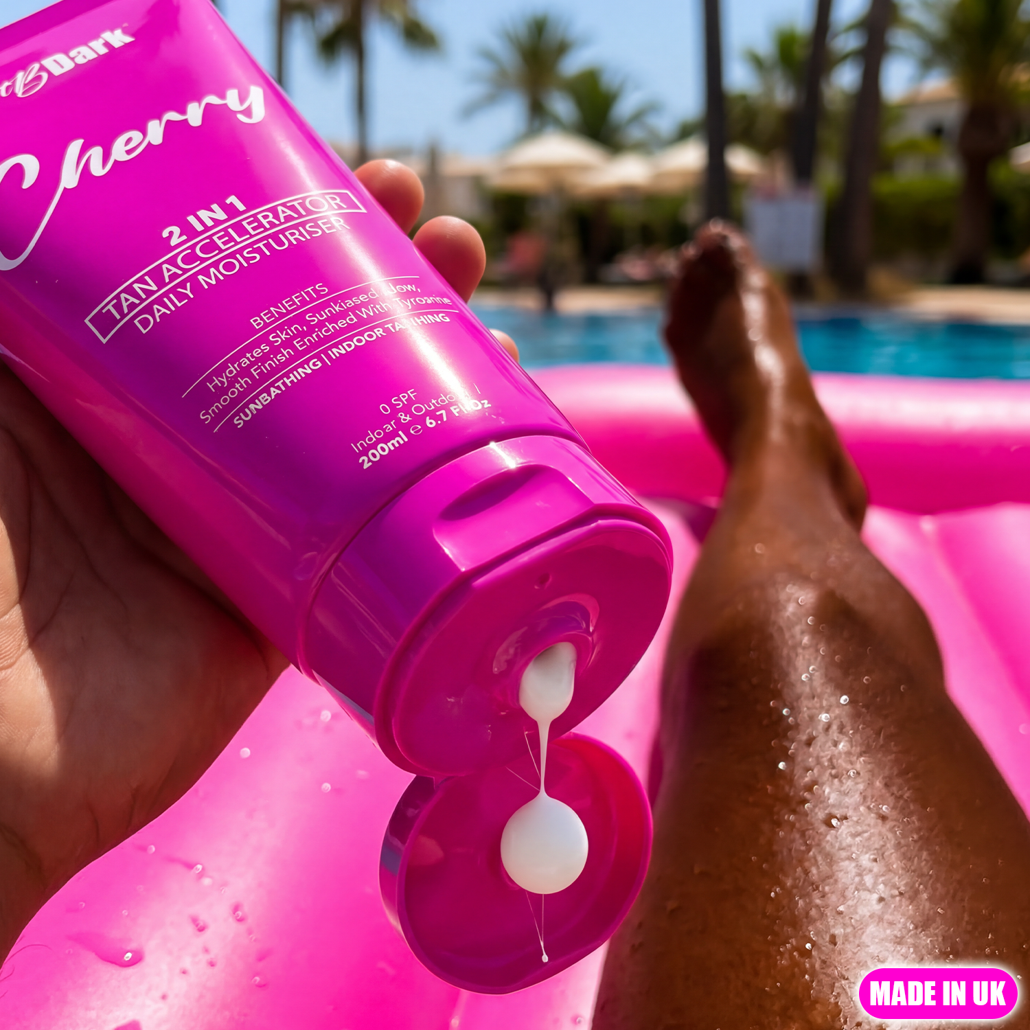 MustBDark Cherry Tanning Lotion Indoor & Outdoor Tanning - With High Tyrosine Concentration For Ultra Moisturizing With Aloe Vera & Shea Butter - Smooth, Body Care