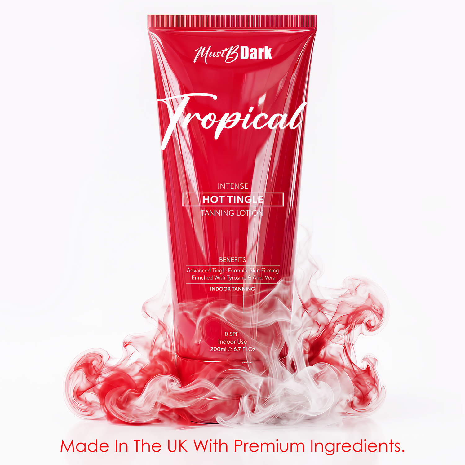 MustBDark Tropical Tingle Advanced Premium Tanning Lotion Red Activating Formula with Aloe Vera Shea Butter & Cocoa Butter Hyaluronic Acid for Smooth Moisturizing Body Care