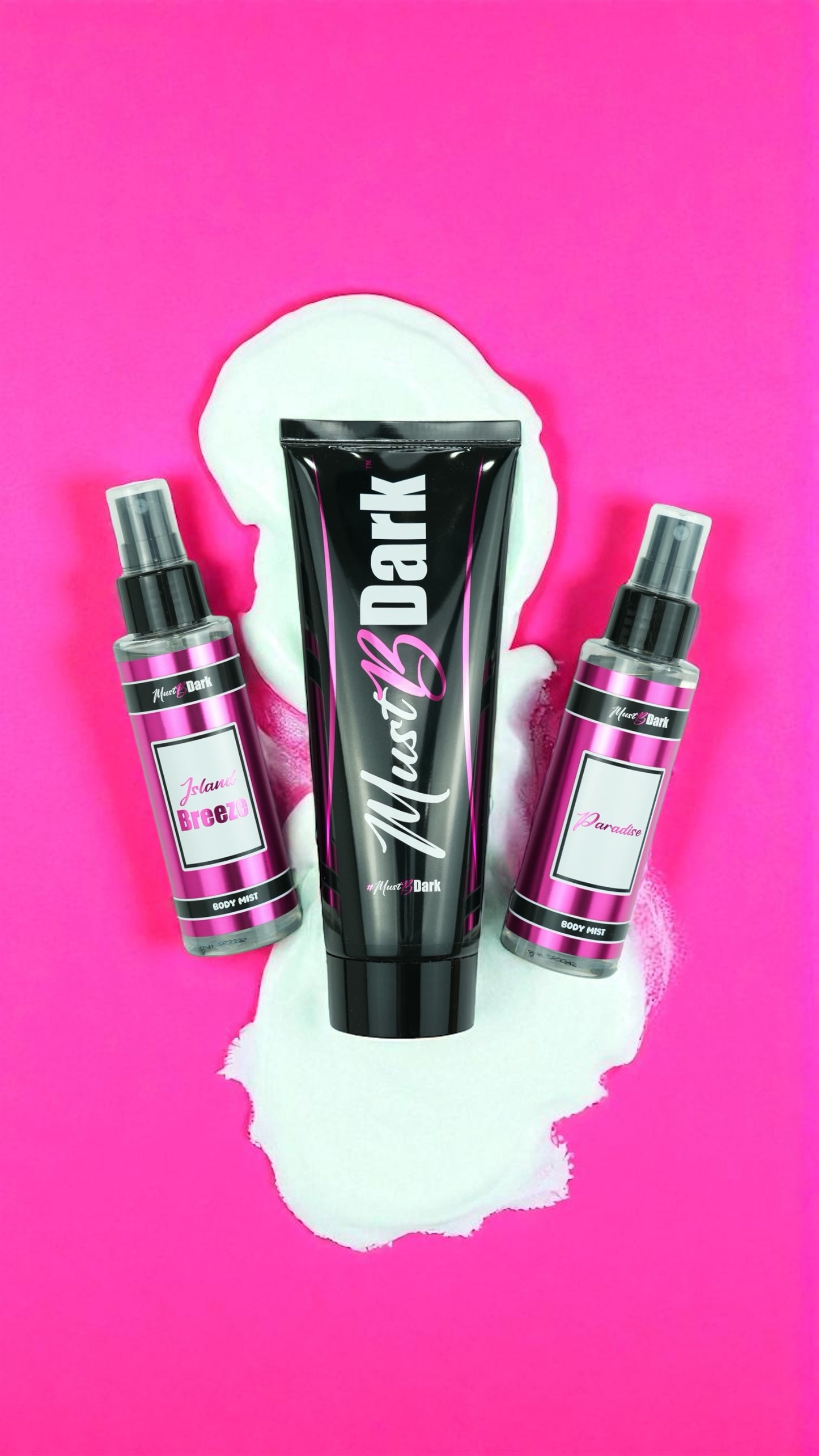 MustBDark Triple Bundle Tanning Cream & 2 Body Mists